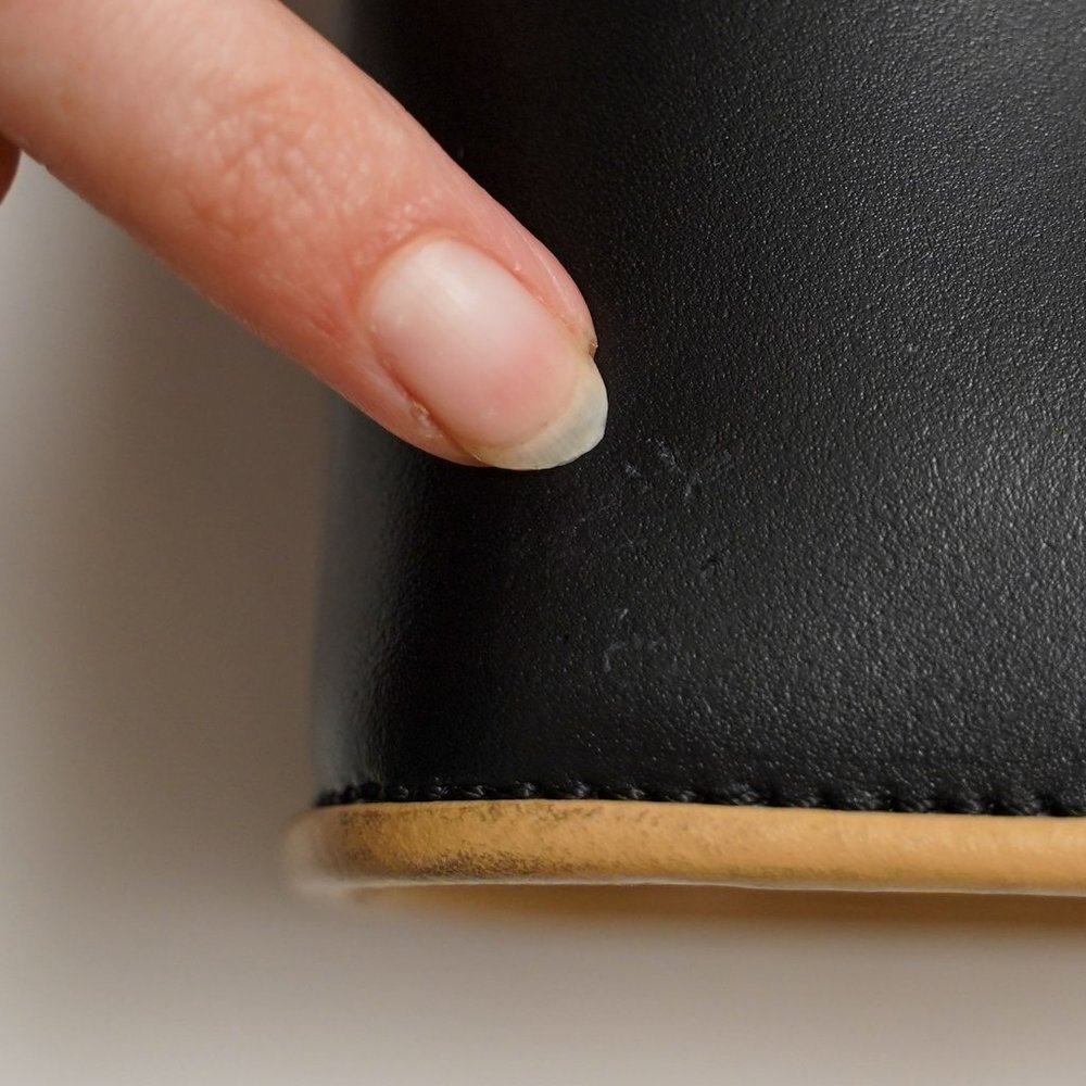 Vintage Arcadia Black Shoulder Bag With Tan Piping - Picture 5 of 13